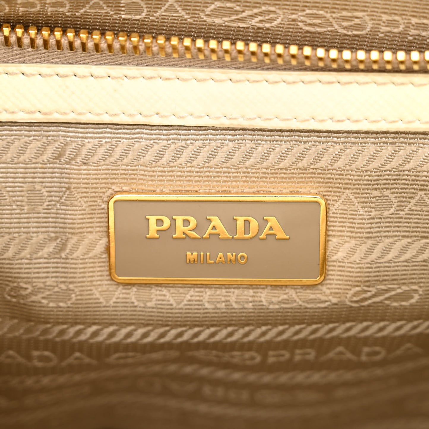 Saffiano Vernice Mini Galleria Double Zip Tote Bianco