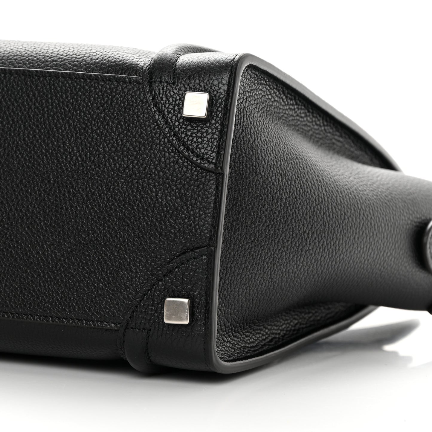 Drummed Calfskin Micro Luggage Black