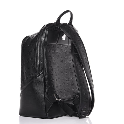 MCM Calfskin Ottomar Monogram Duke Backpack Black 3 of 17