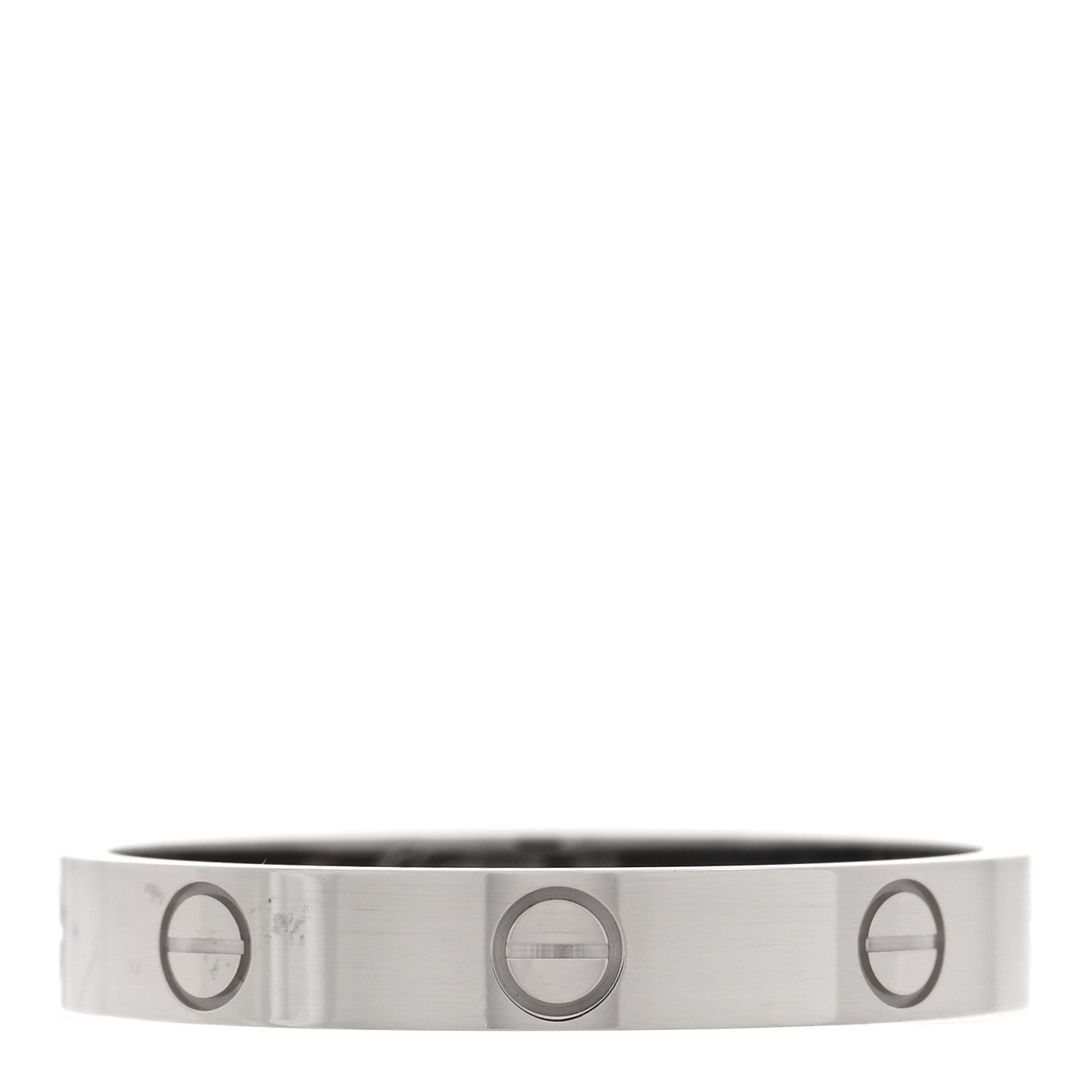 Cartier 18K White Gold 3.5mm LOVE Wedding Band Ring 63 10.5 1 of 4