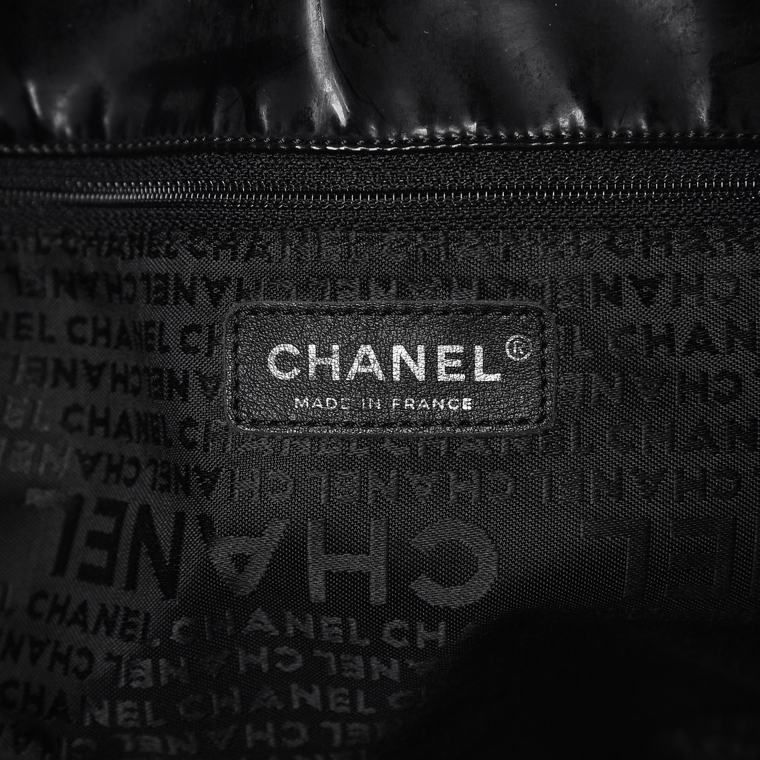 Chanel Vinyl XL Coco Cabas Black 6 of 8