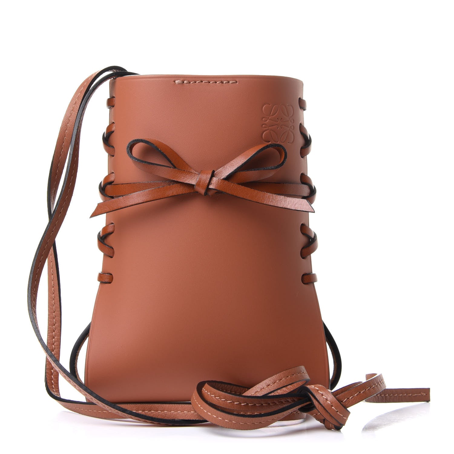 Loewe Smooth Calfskin Ikebana Phone Pocket Tan 1 of 6
