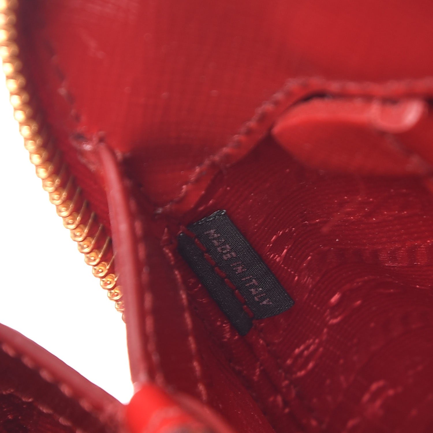 Prada Saffiano Vernice Mini Promenade Tote Rosso 9 of 13