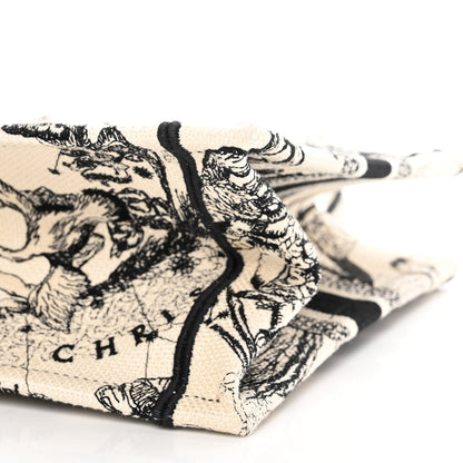 Christian Dior Canvas Embroidered Small Zodiac Toile De Jouy Book Tote Latte 10 of 11