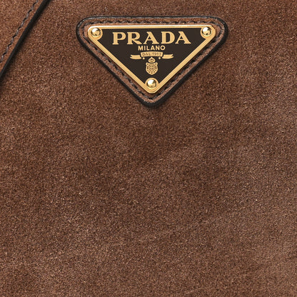 Prada Scamosciato Arque Shoulder Bag Cacao 7 of 9