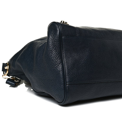 Balenciaga Chevre Gold Metallic Edge Hardware Velo Bleu Nuit Dark Sea 8 of 13
