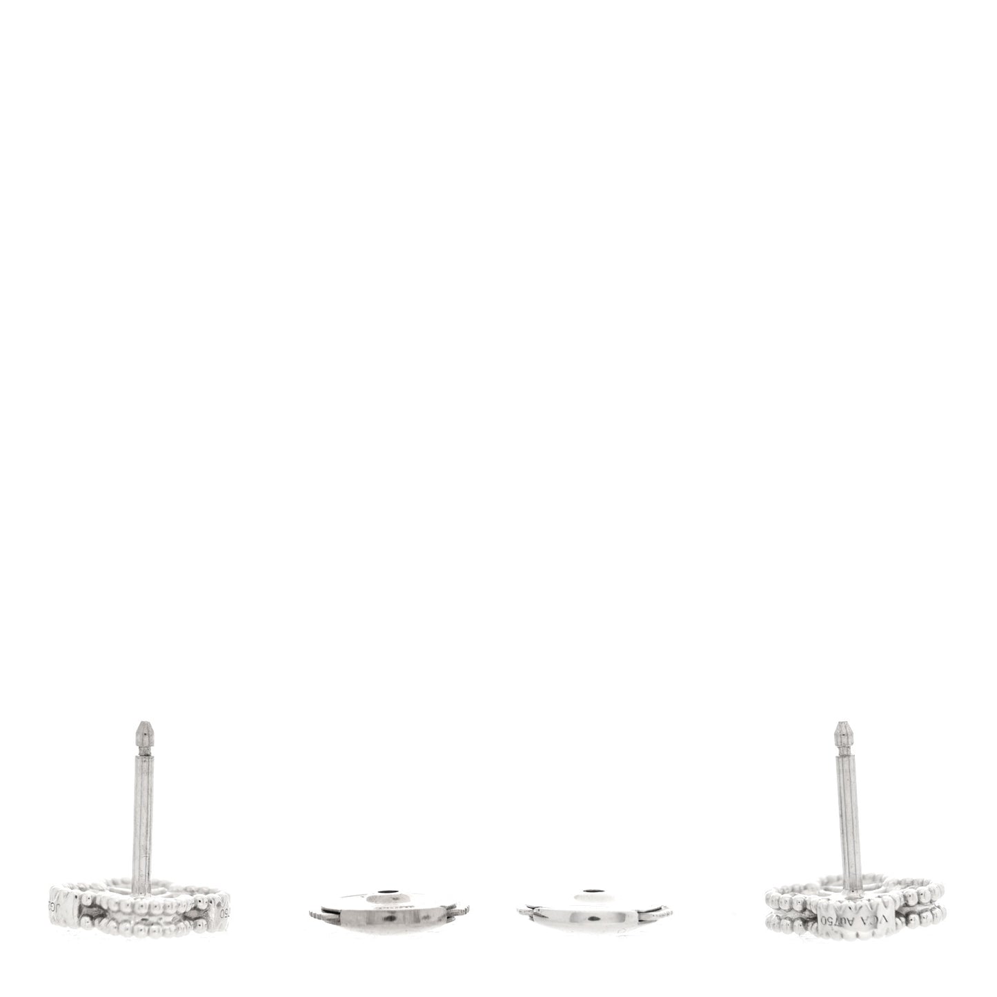18K White Gold Diamond Sweet Alhambra Earrings