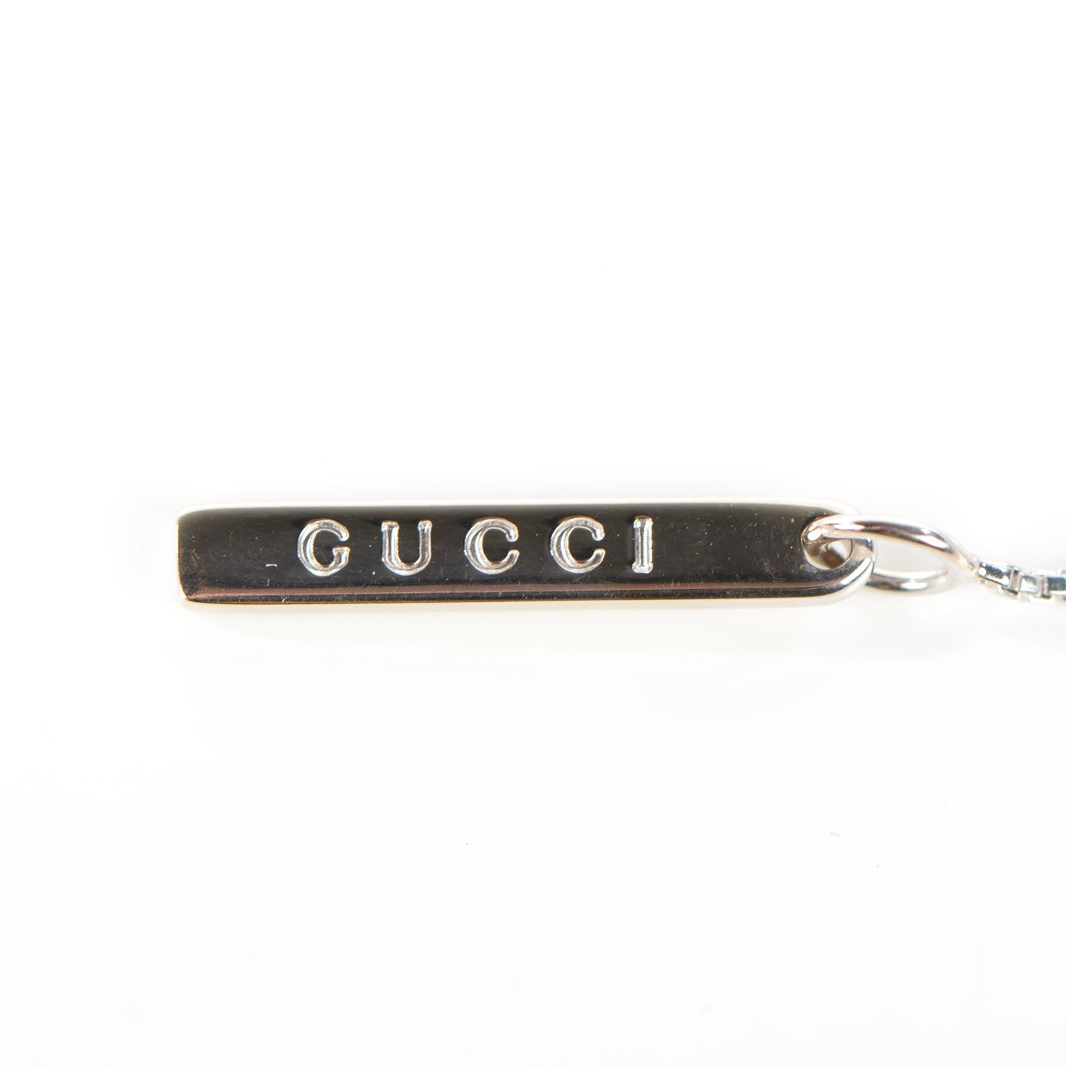 Gucci 18K White Gold 20mm Lariat Necklace 5 of 5