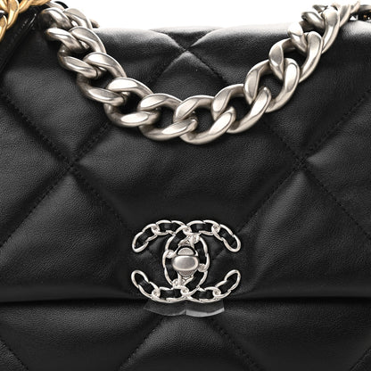 Chanel Lambskin Quilted Large Chanel 19 Flap Black 7 of 9