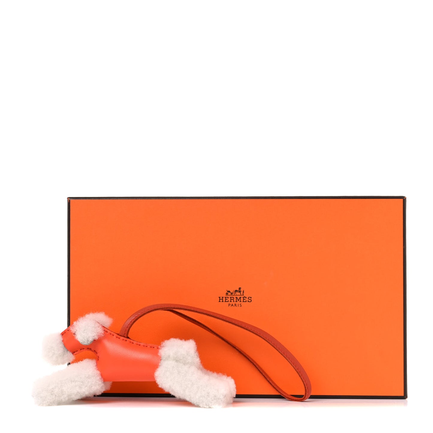 Milo Lambskin Shearling Budy Charm Orange Poppy
