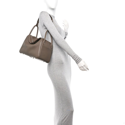 Hermes Taurillon Clemence Lindy 30 Etoupe 2 of 10