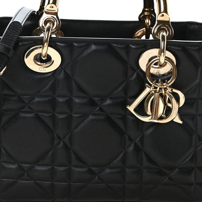 Christian Dior Calfskin Cannage Small The Lady 95.22 Black 7 of 9