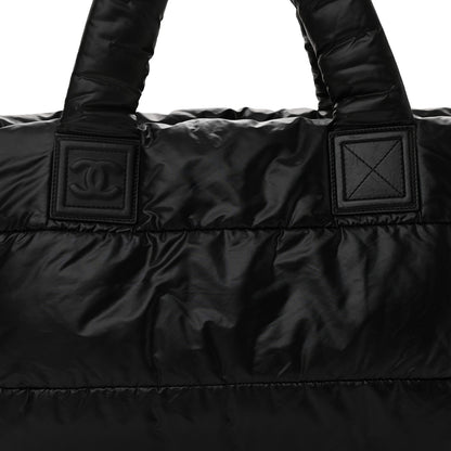 Chanel Nylon Quilted Coco Cocoon Reversible Tote Black 8 of 11