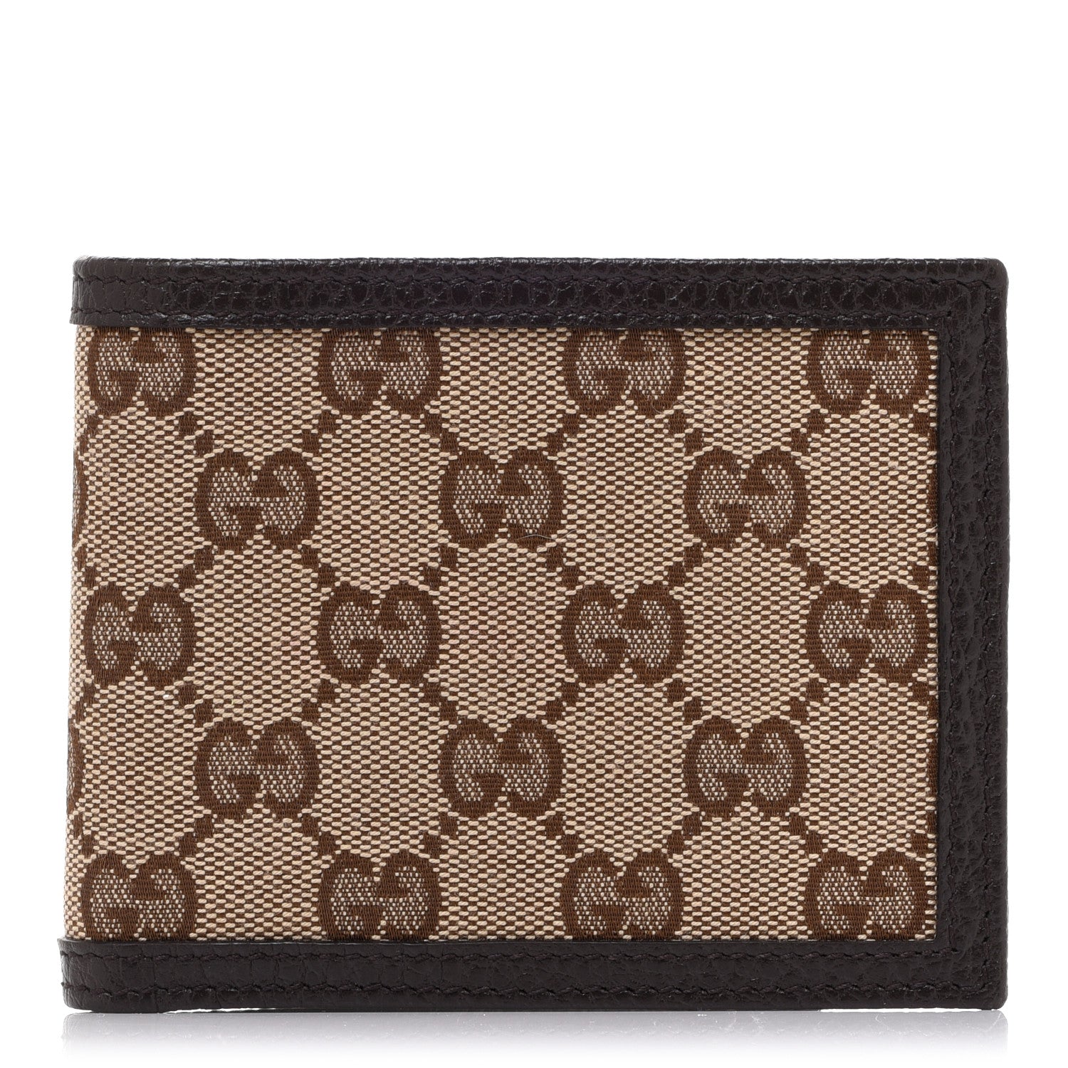 Gucci Monogram Bi-Fold Wallet Dark Brown 1 of 8