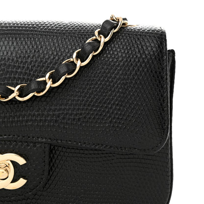 Chanel Lizard Mini Rectangular Flap Black 15 of 19
