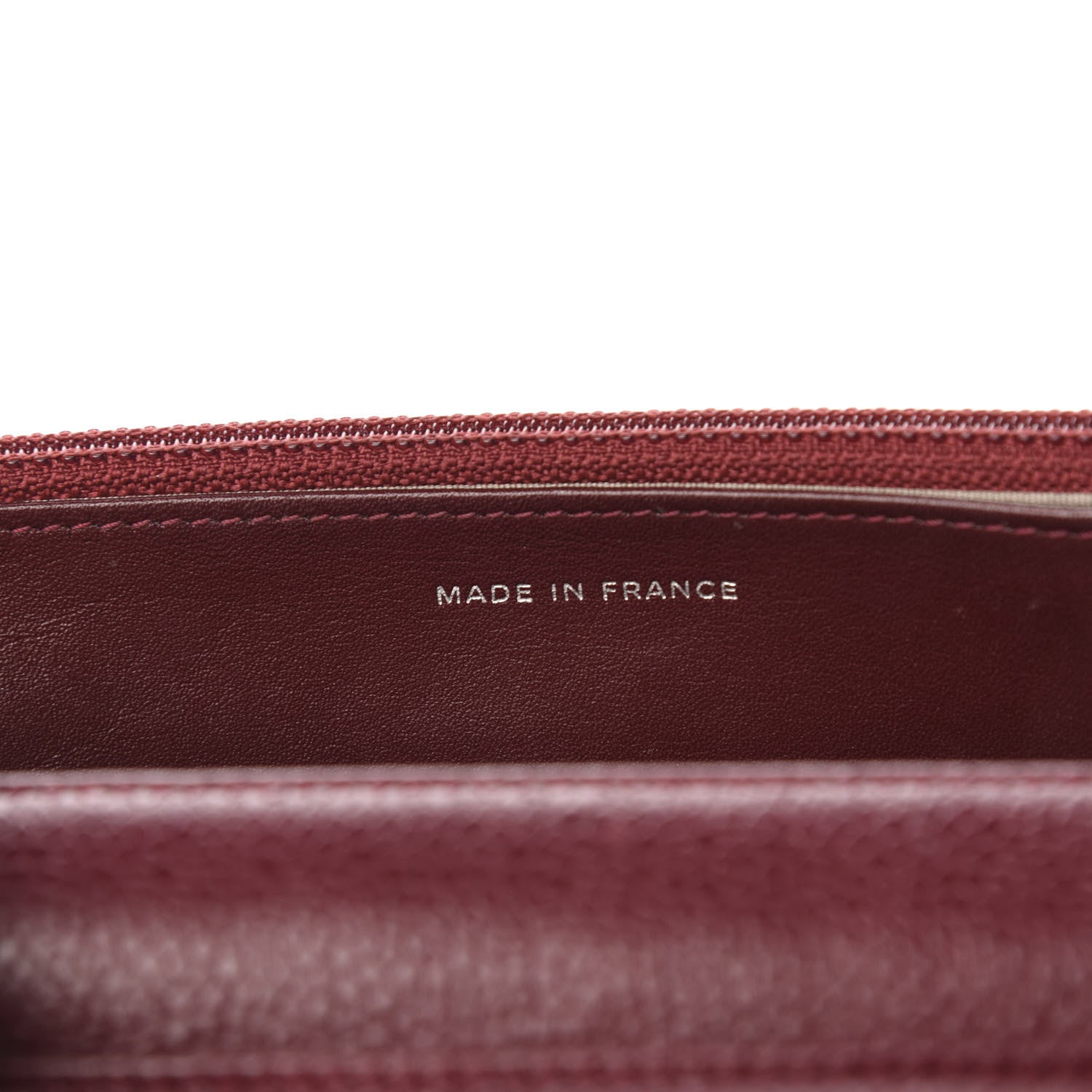 Chanel Caviar Timeless CC Wallet on Chain WOC Dark Red 7 of 16