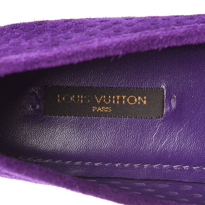 Louis Vuitton Suede Perforated Oxford Ballerina Flats 36 Violet 9 of 12