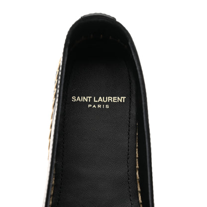 Saint Laurent Lambskin Monogram Espadrilles 36.5 Black 7 of 9