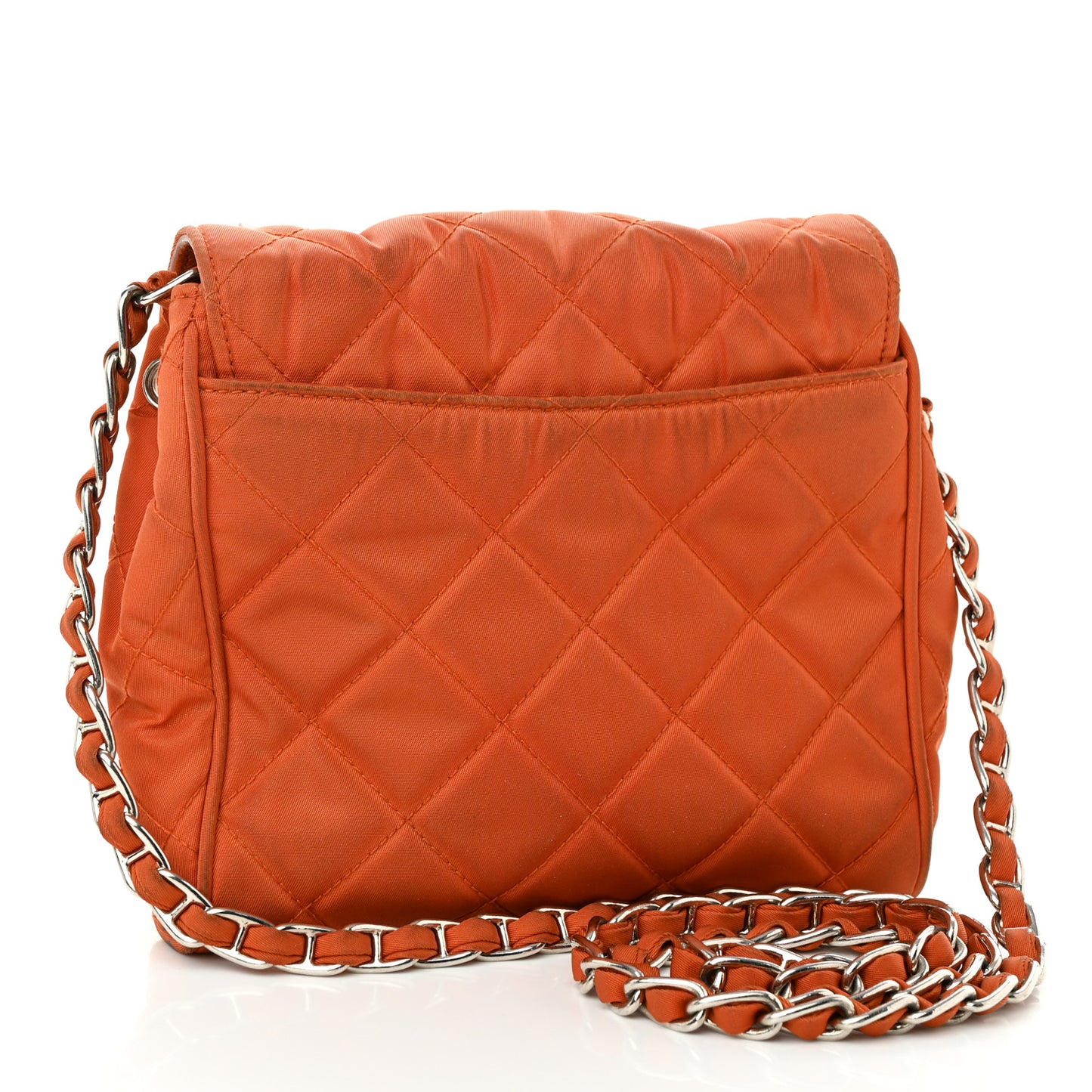 Nylon Tessuto Impuntu Quilted Flap Orange