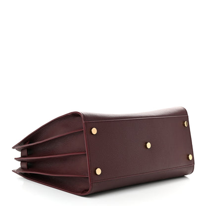 Saint Laurent Grained Calfskin Small Supple Sac De Jour Rouge Cabernet 4 of 10