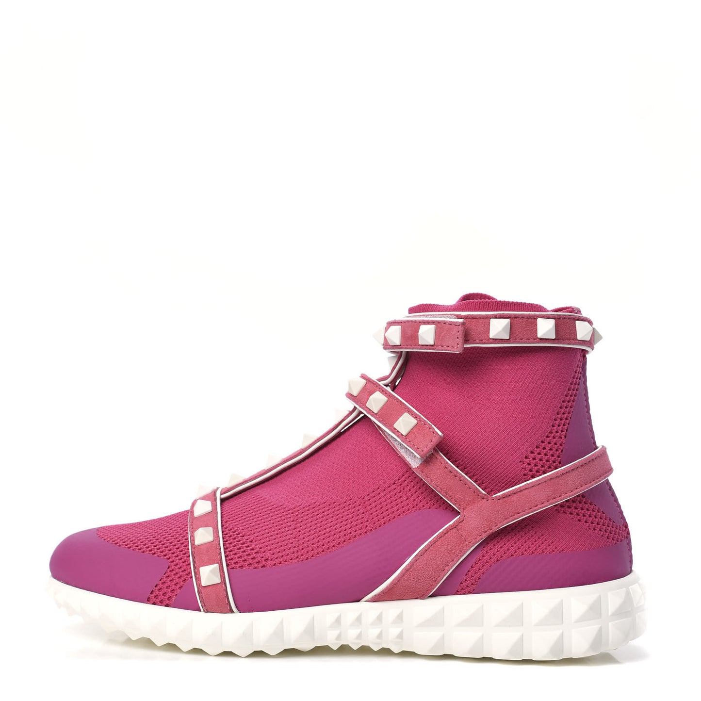 Body Tech Knit Free Rockstud Sock High Top Sneakers 36.5 Pink