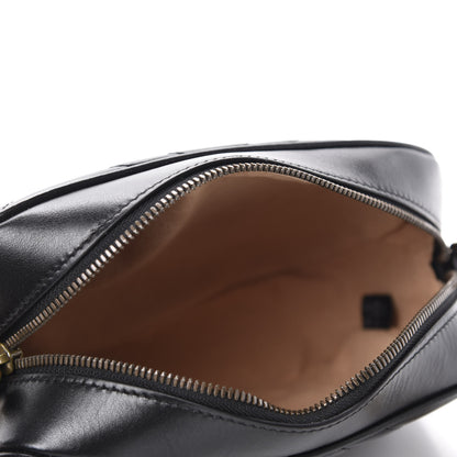 Gucci Calfskin Matelasse Small GG Marmont Chain Shoulder Bag Black 5 of 10