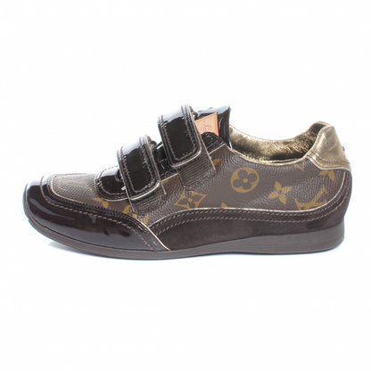 Louis Vuitton Suede Patent Monogram Speeding Velcro Sneakers 35 1 of 8