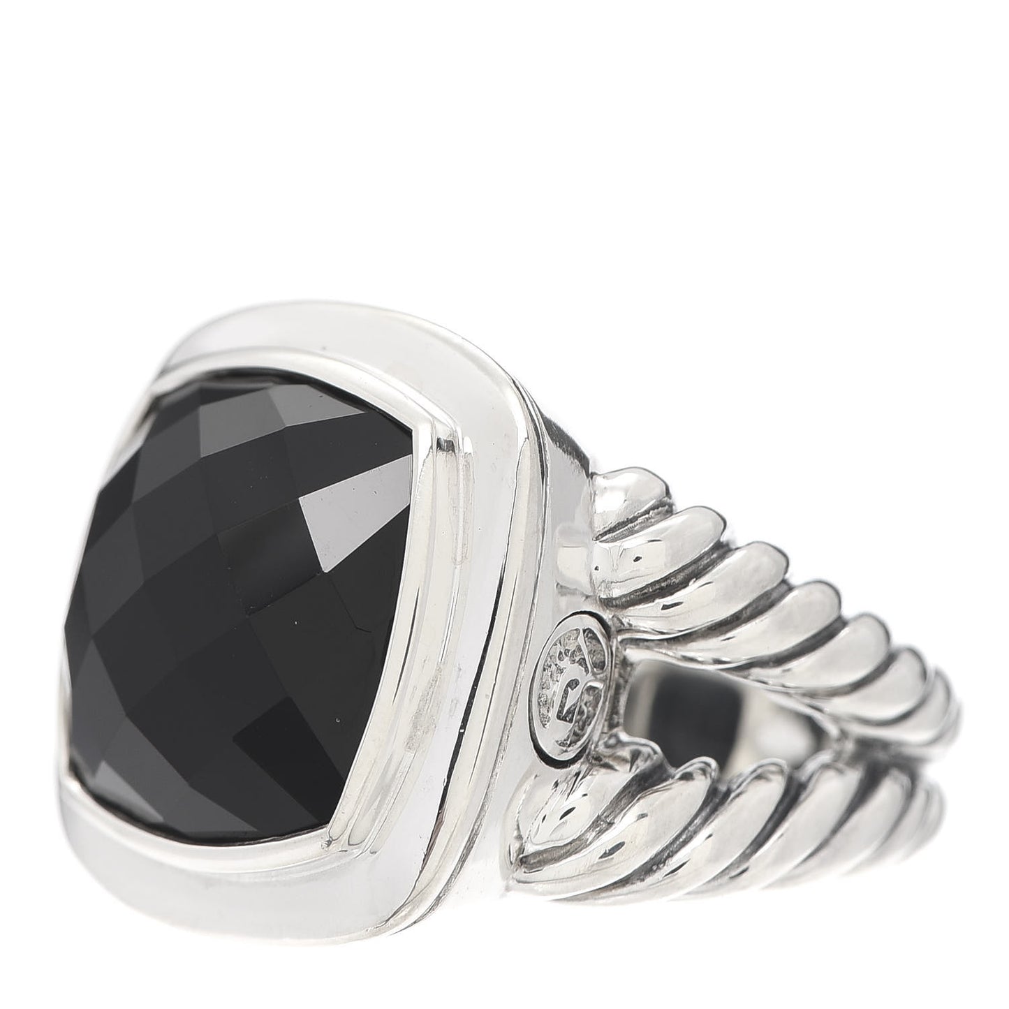 Sterling Silver Black Onyx 14mm Albion Ring 52 6