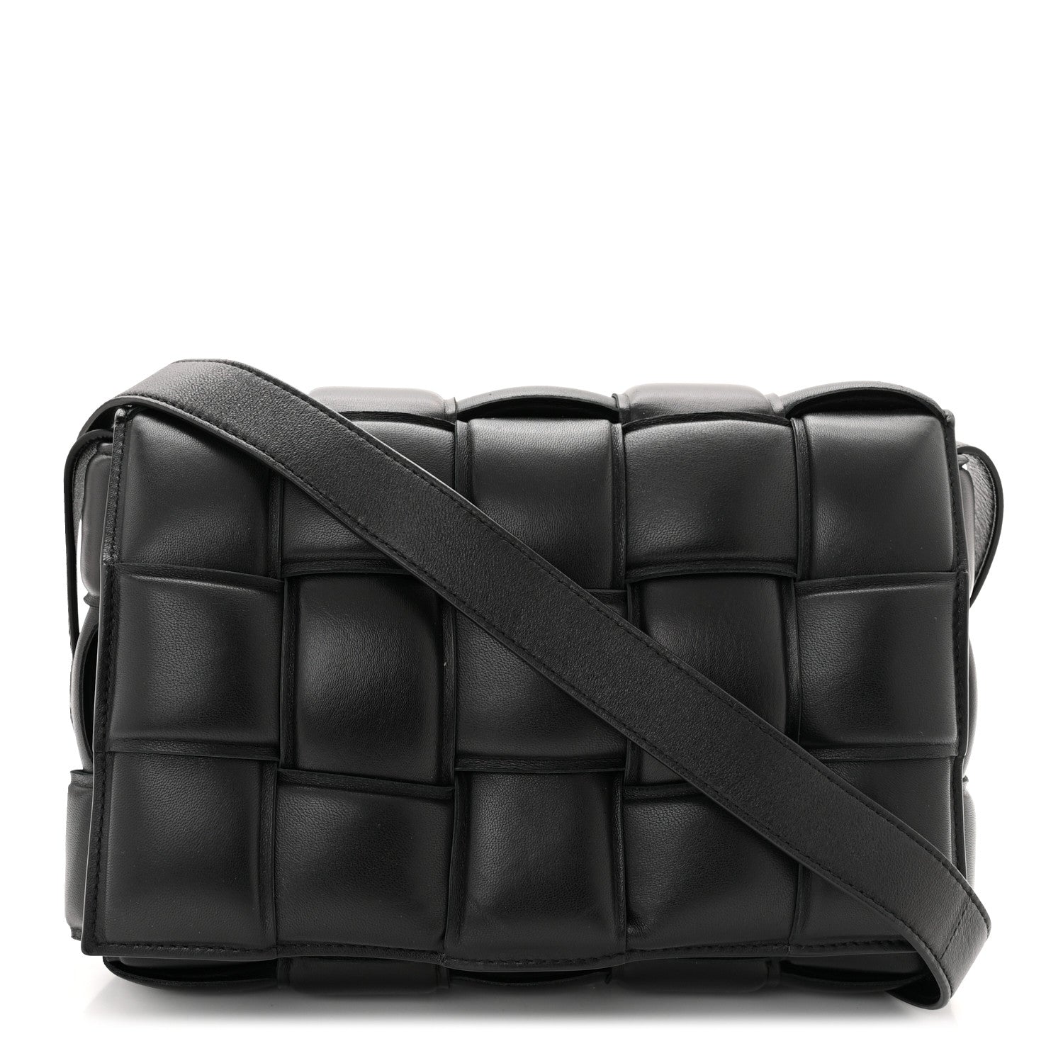 Bottega Veneta Nappa Maxi Intreccio Padded Cassette Crossbody Bag Black 1 of 10