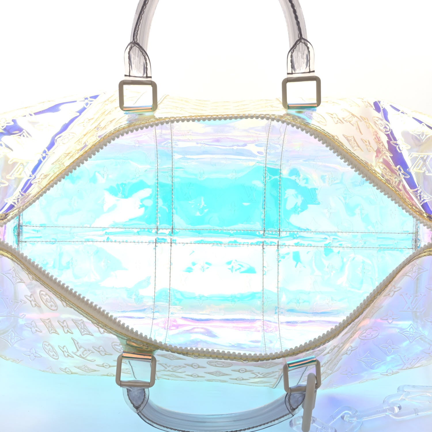 Louis Vuitton PVC Monogram Keepall Bandouliere 50 Iridescent Prism 4 of 9