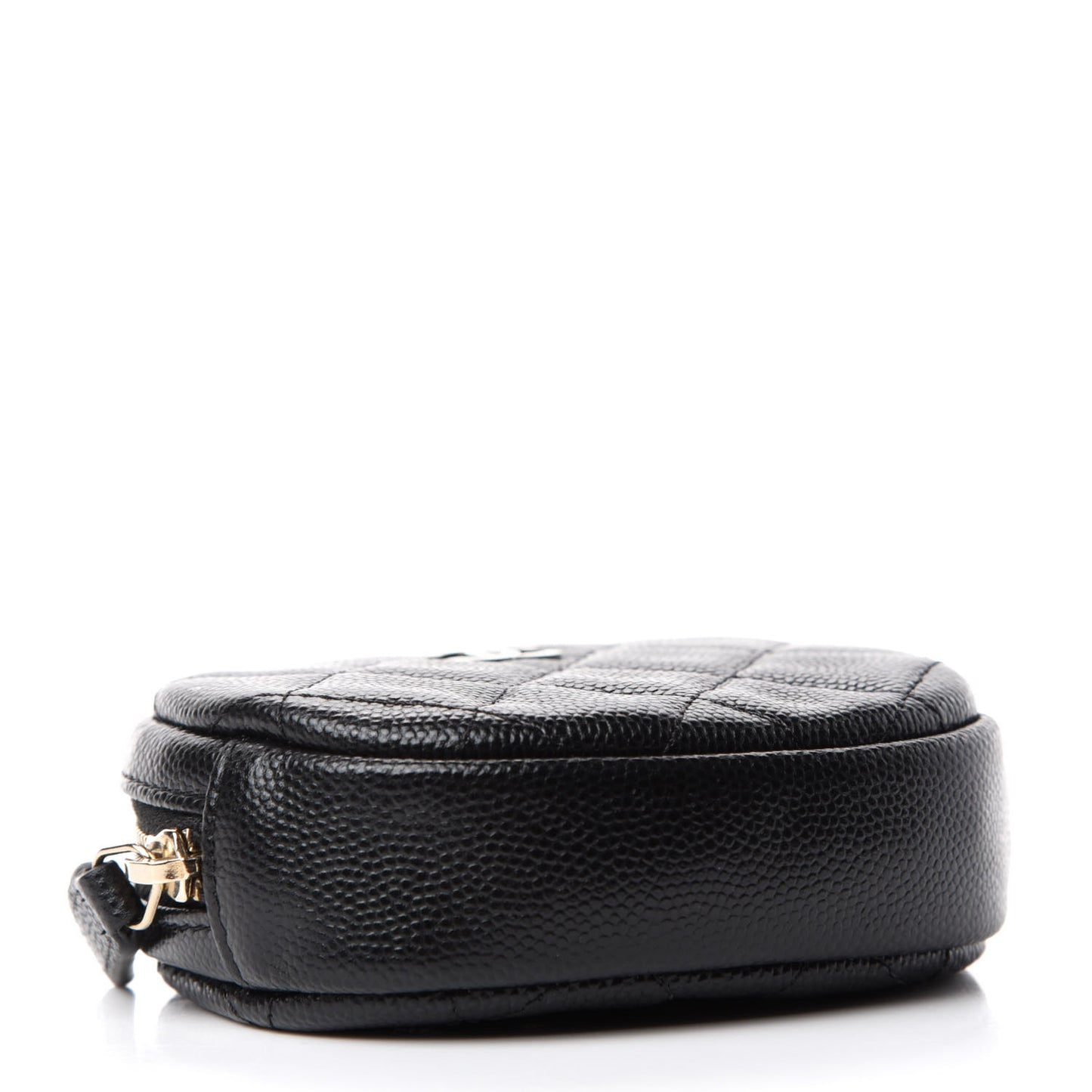 Caviar Quilted Zip Around Classic Coin Purse Black