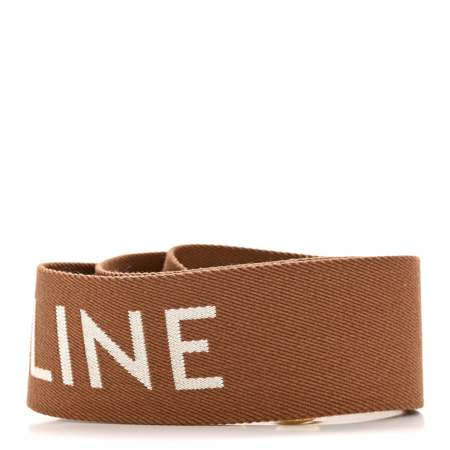 Jacquard Wool Logo Long Strap Tan White