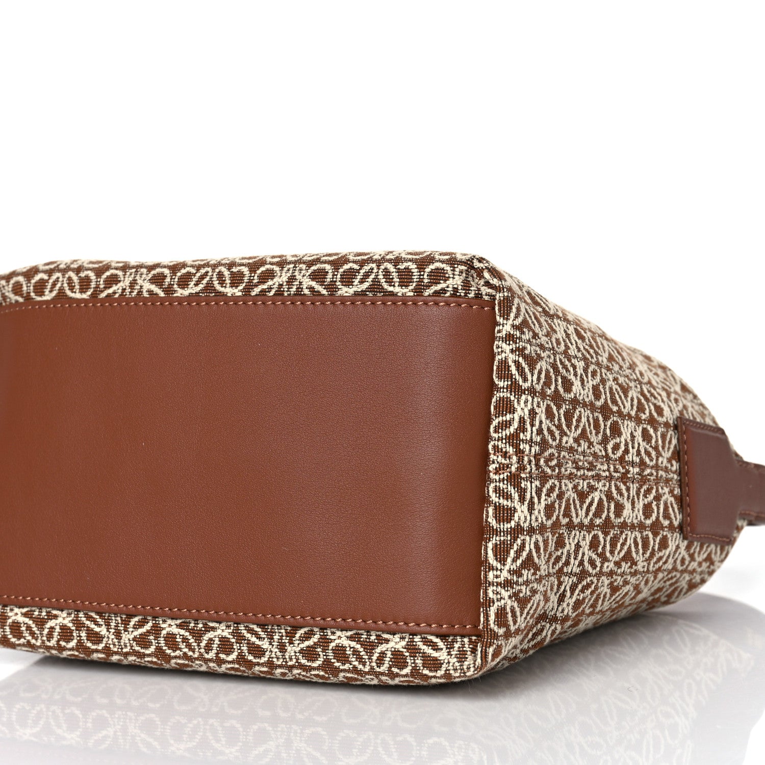 Loewe Jacquard Anagram Calfskin Small Cubi Bag Tan Pecan 7 of 8