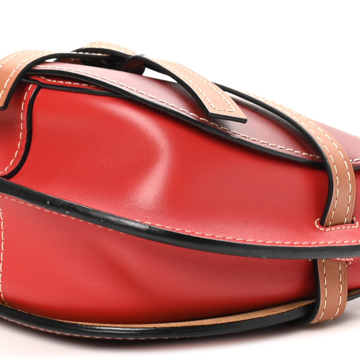Loewe Calfskin Small Gate Crossbody Bag Garnet Pomodoro 9 of 9