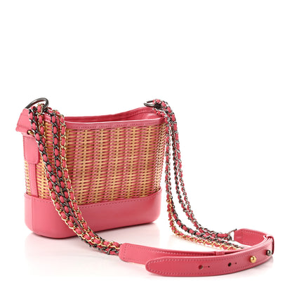 Chanel Rattan Calfskin Small Gabrielle Hobo Beige Pink 3 of 10