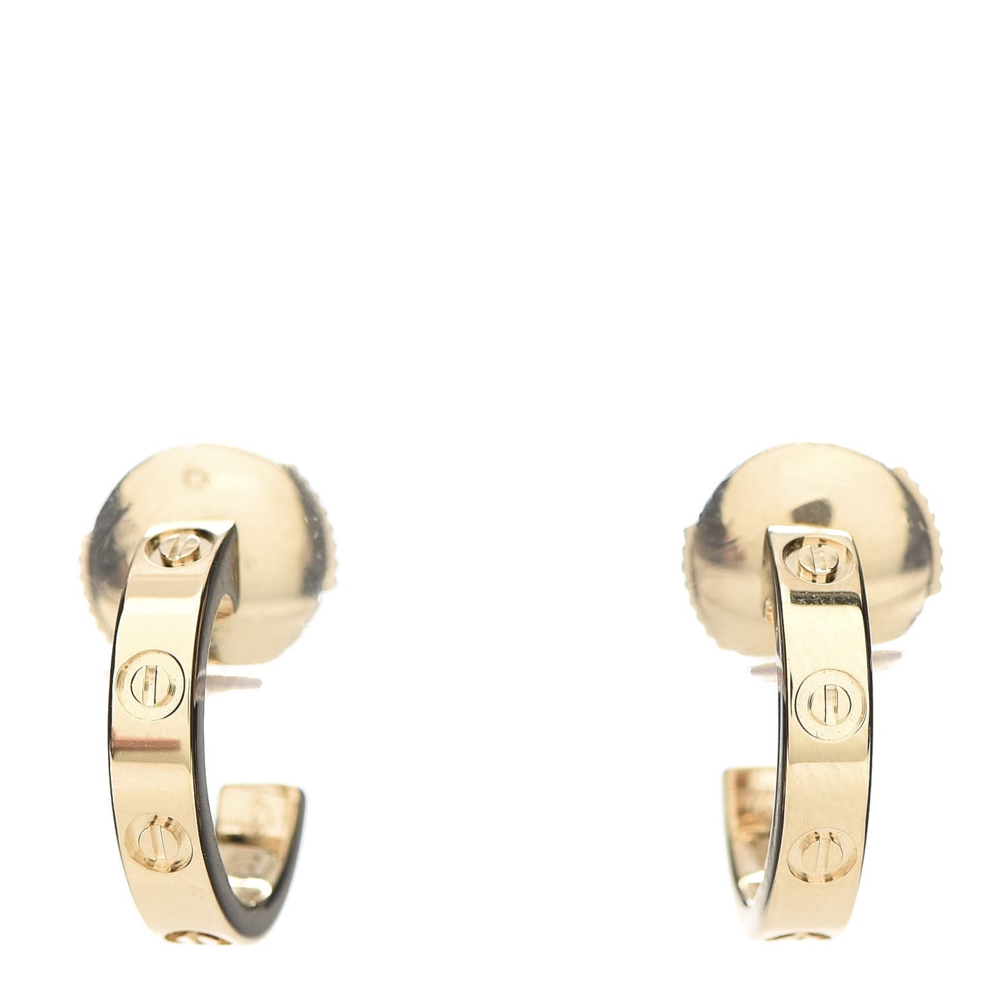 18K Yellow Gold Small LOVE Hoop Earrings