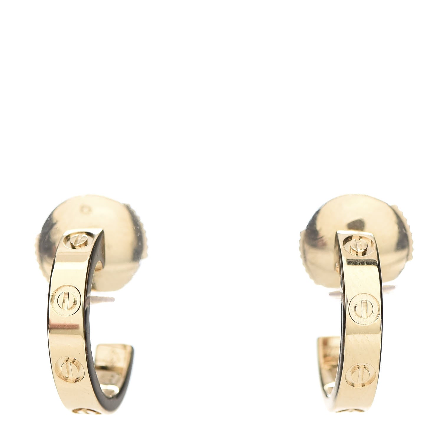 Cartier 18K Yellow Gold Small LOVE Hoop Earrings 1 of 5