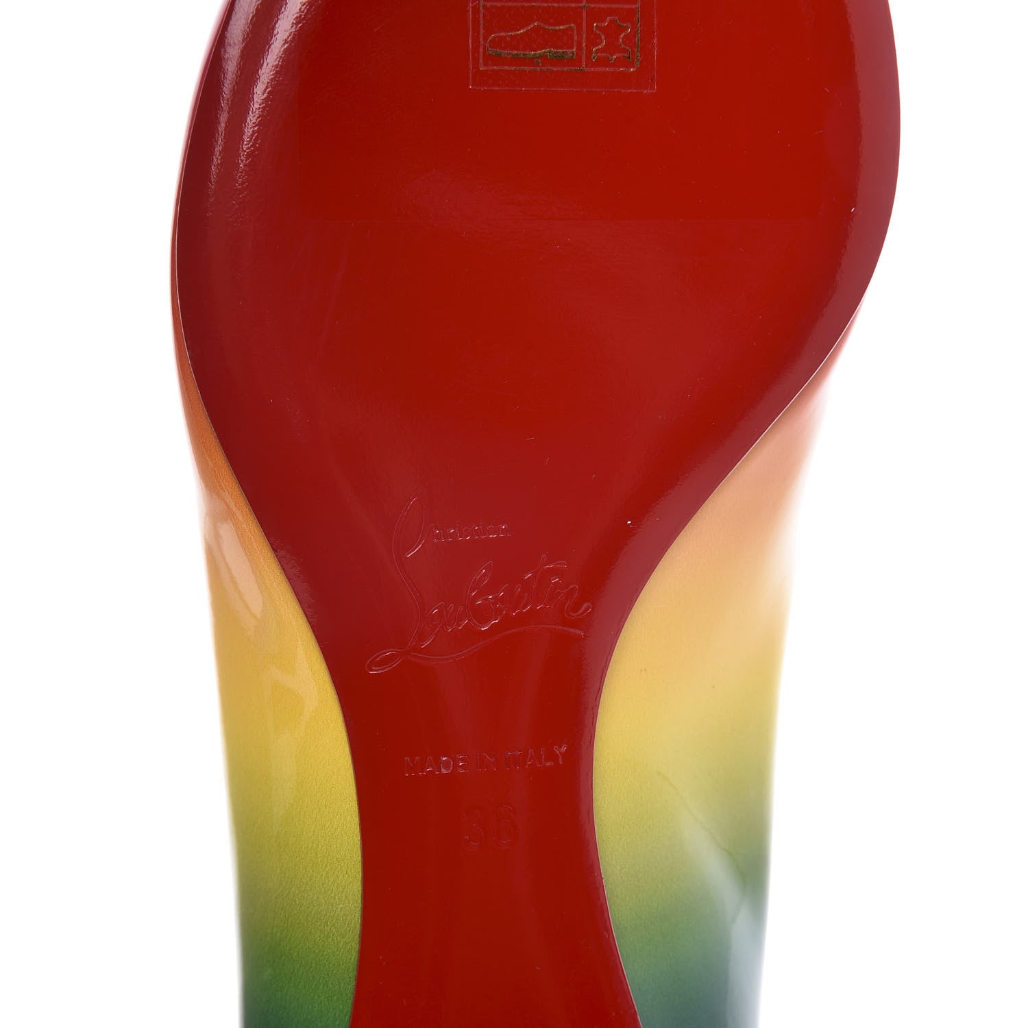 Christian Louboutin Patent Rainbow Ballalla Flats 36 Multicolor 9 of 10
