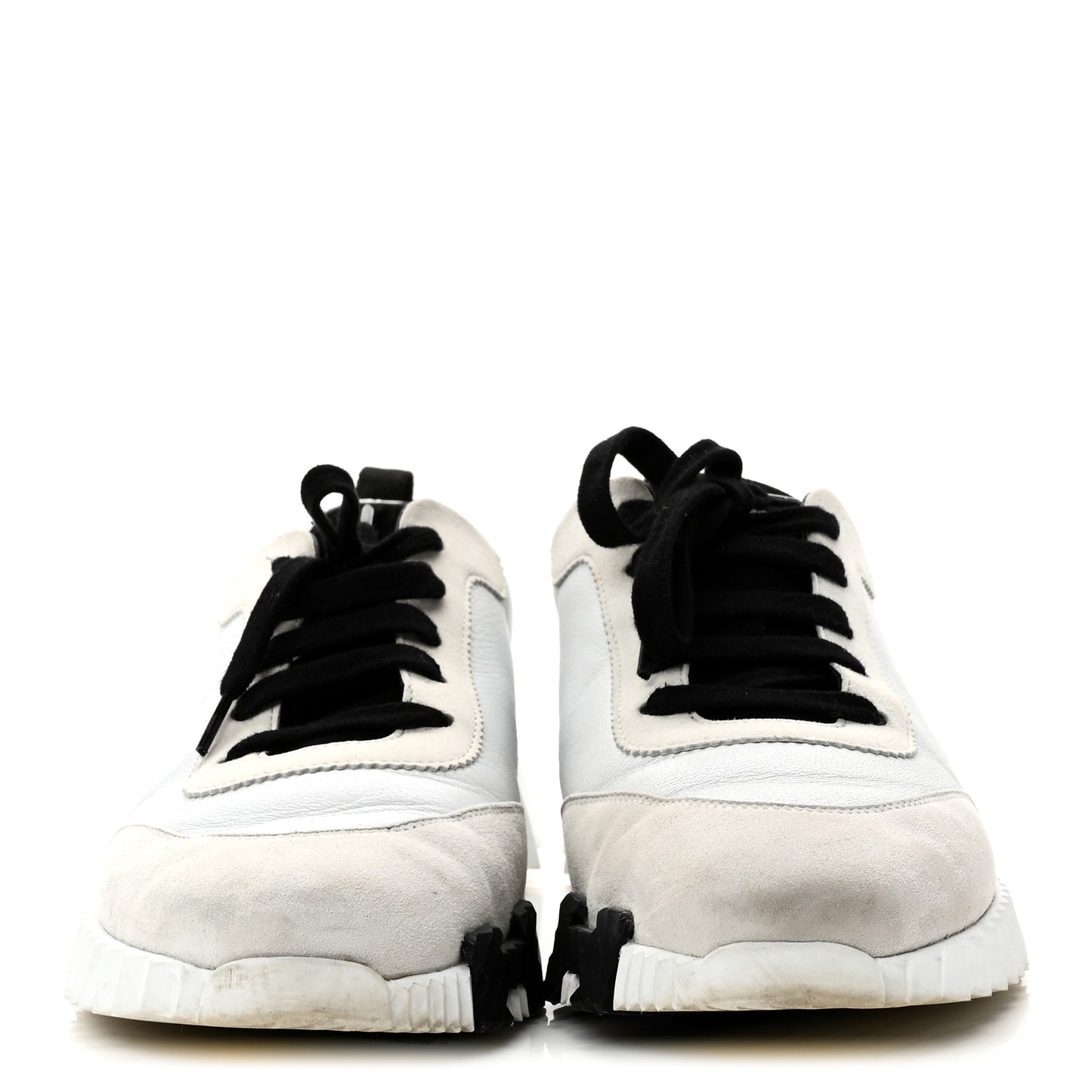 Sport Goatskin Suede Goatskin Bouncing Sneakers 40 White Black