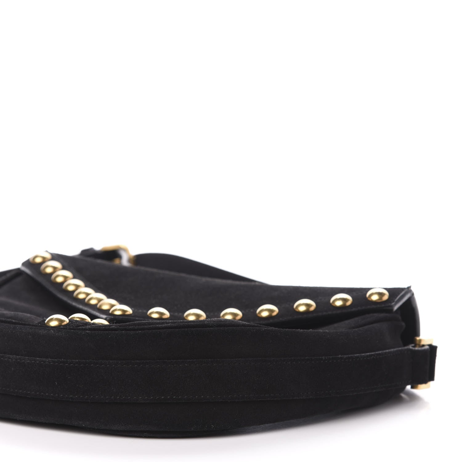 Saint Laurent Suede Y Studs Crossbody Bag Black 11 of 13