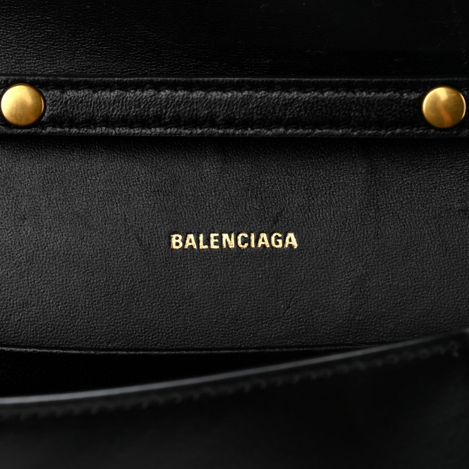 Balenciaga Shiny Box Calfskin Small Hourglass Evening Chain Bag Black 6 of 9