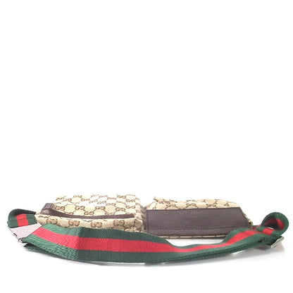 Gucci GG Monogram Web Double Pocket Belt Bag Ebony 4 of 9