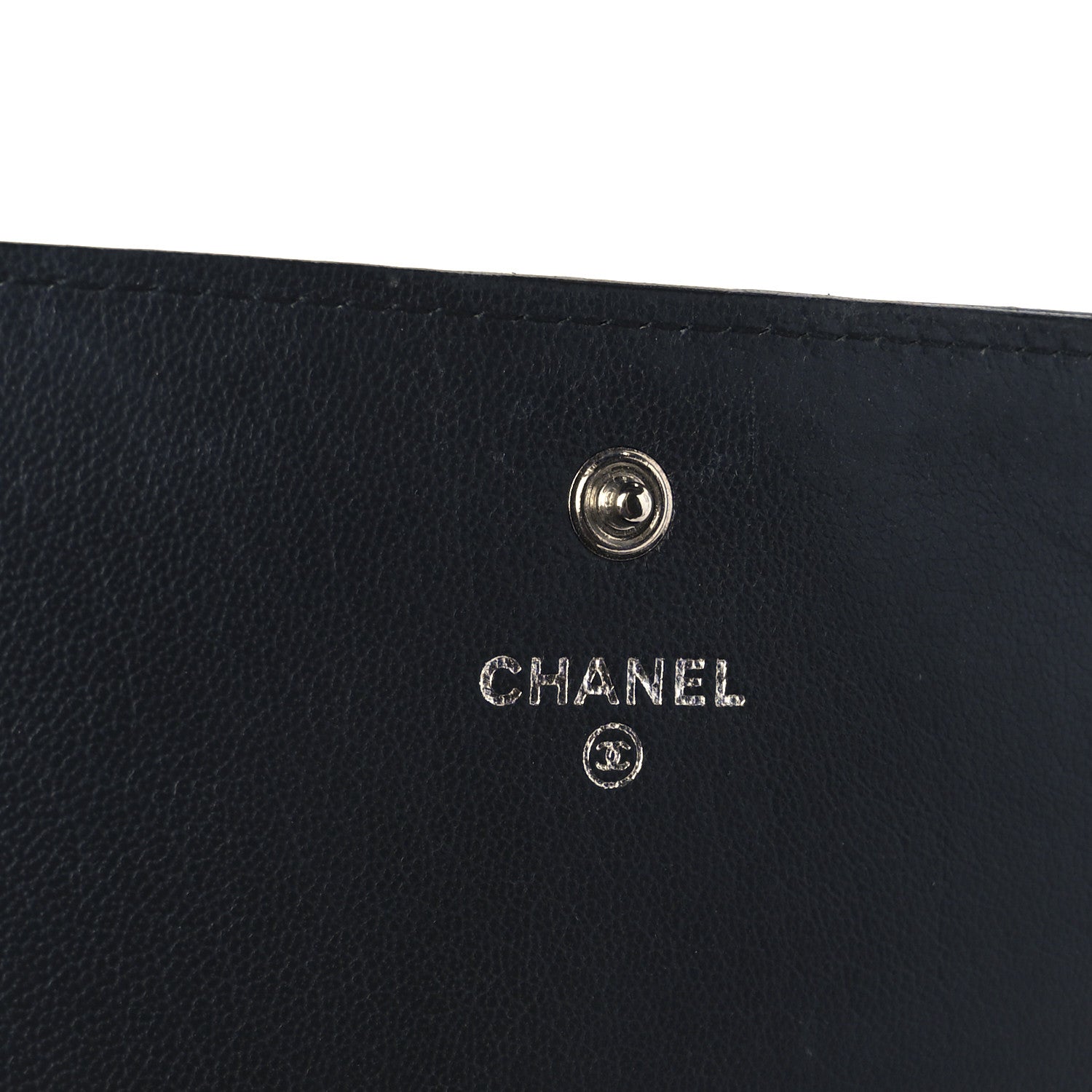 Chanel Lambskin Studded CC Flap Wallet Black 6 of 10
