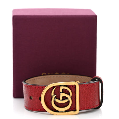 Gucci Calfskin Marmont Double G Bracelet Red 9 of 9