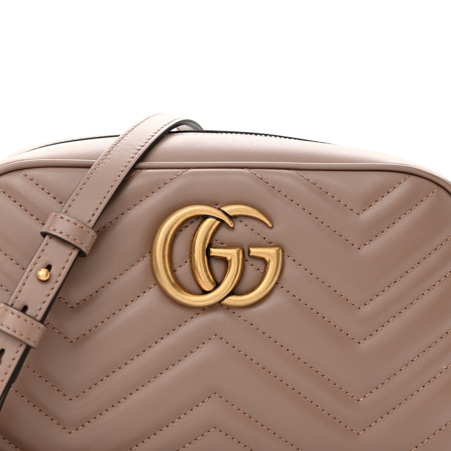 Calfskin Matelasse Small GG Marmont Chain Shoulder Bag Porcelain Rose