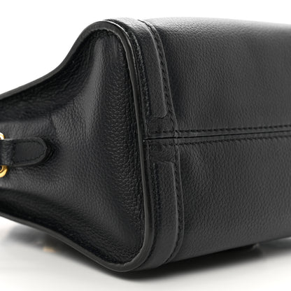 Alexander McQueen Pebbled Calfskin Mini Skull Padlock Zip Around Tote Navy 9 of 10