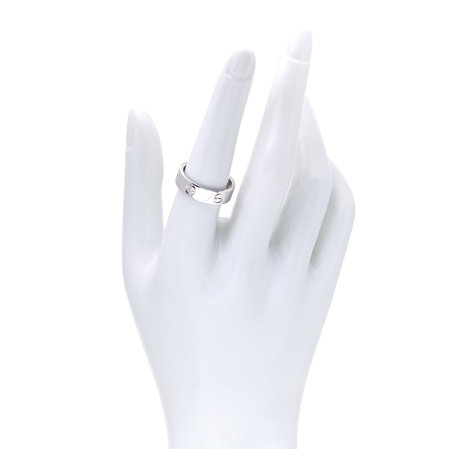 18K White Gold 5.5mm LOVE Ring 56 7.5