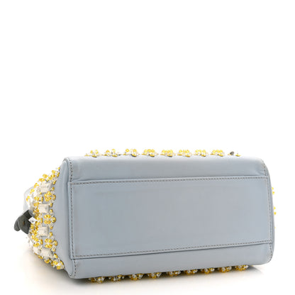 Fendi Nappa Crystal Mini Peekaboo Iconic Satchel Light Blue 4 of 11