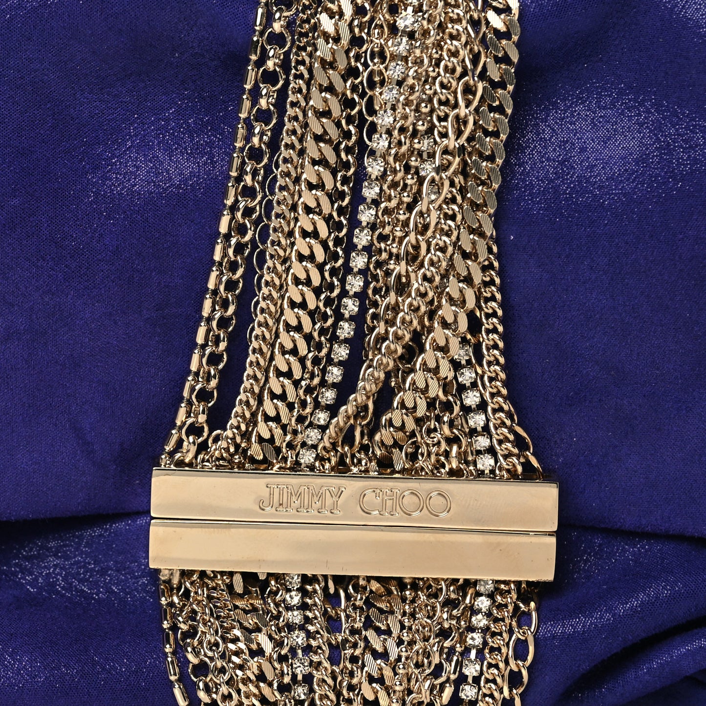 Shimmer Suede Chandra Clutch Purple