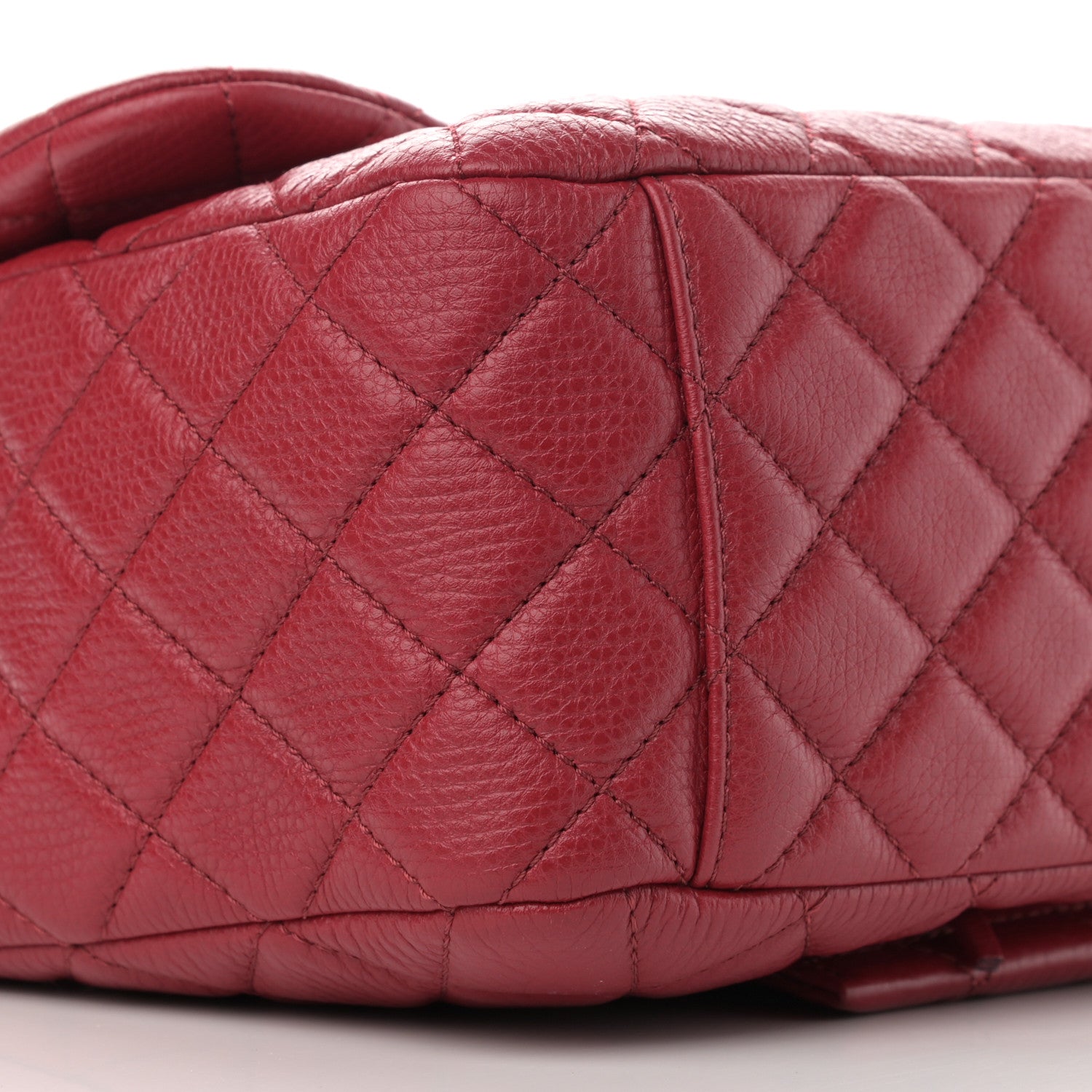 Chanel Calfskin Quilted Small XXL Travel Flap Bag Red 9 of 11